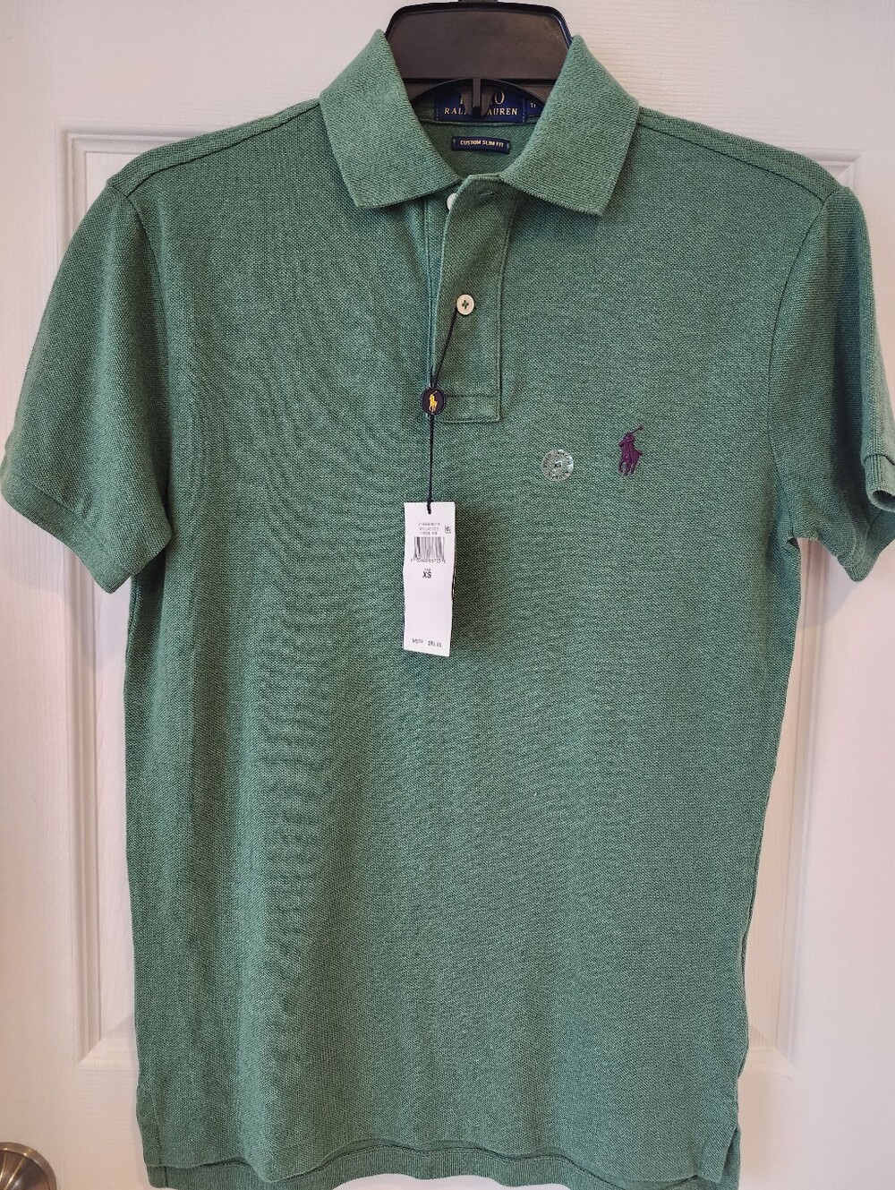 Ralph Lauren Heather Green Classic Polo with Embroidered Pony